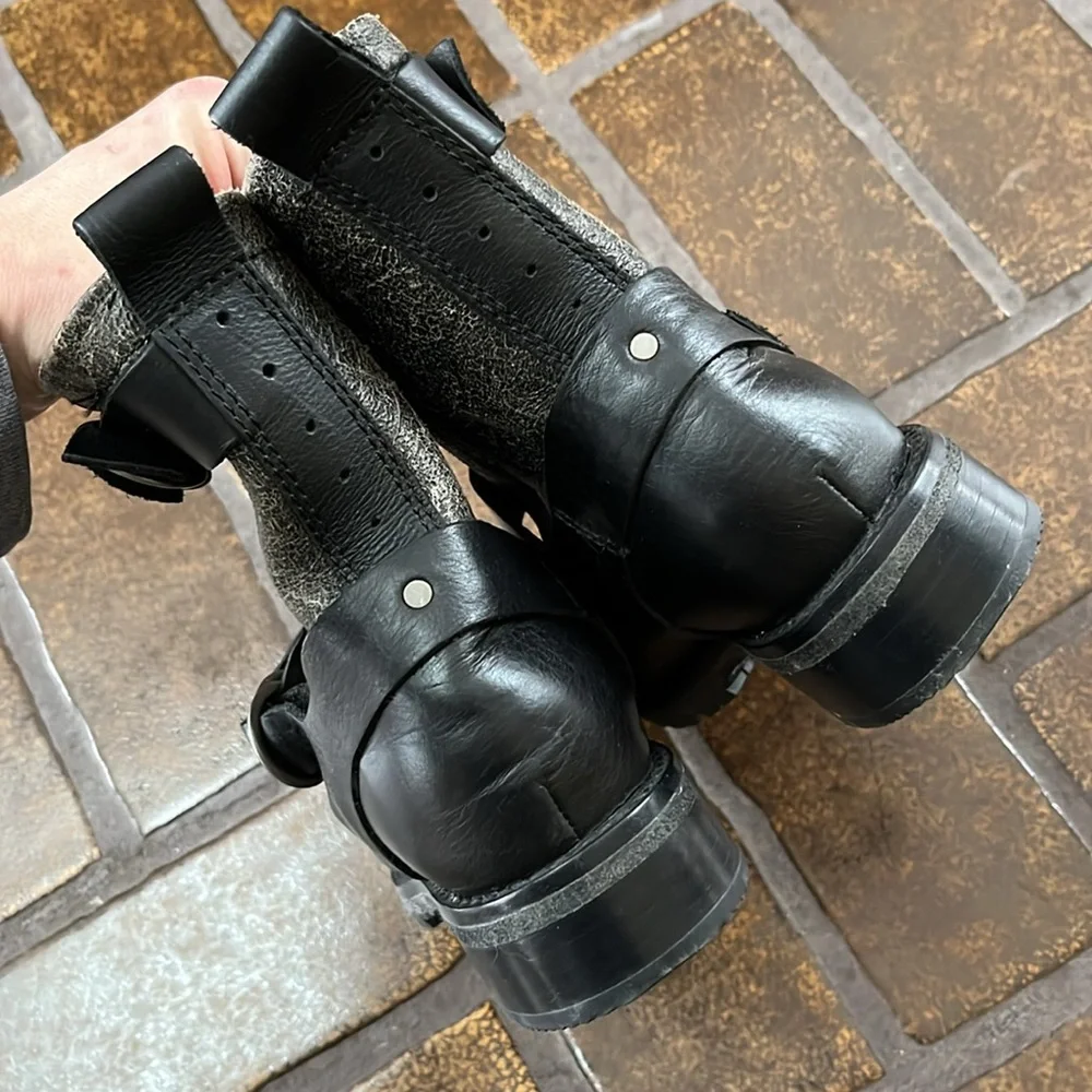 Woolrich Baltimore Distressed Harness Motorcycle Boots